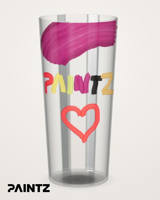 Glass malt med lilla, rød, gul, grønn, svart og gull av Marek Novak, PAINTZ, Oslo